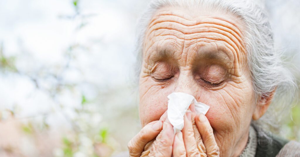 A Senior Citizen Facing Allergy Issue